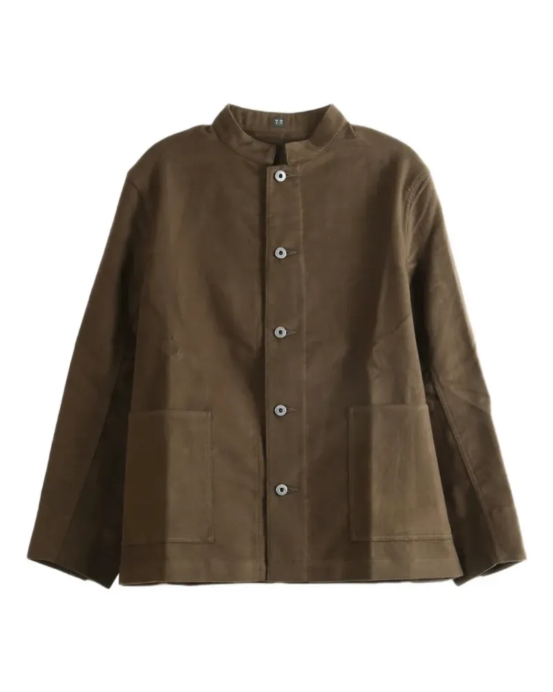Taiga Takahashi Lot.307 Jacke mit Schnallenriemen und Stehkragen - Braun Braun