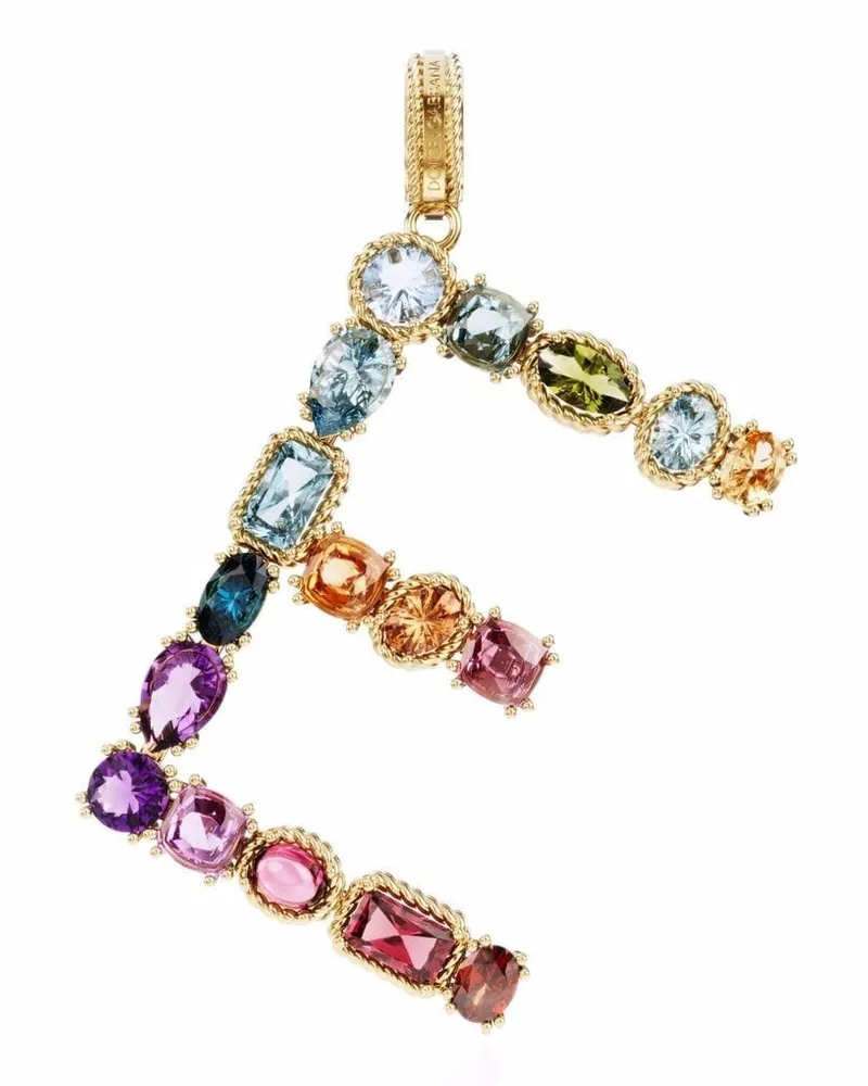 Dolce & Gabbana 18kt Gelbgoldanhänger mit Edelsteinen Gold