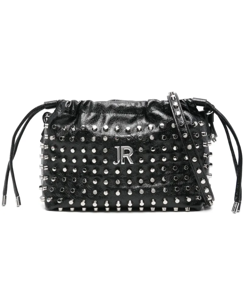 John Richmond Schultertasche mit Nieten - Schwarz Schwarz