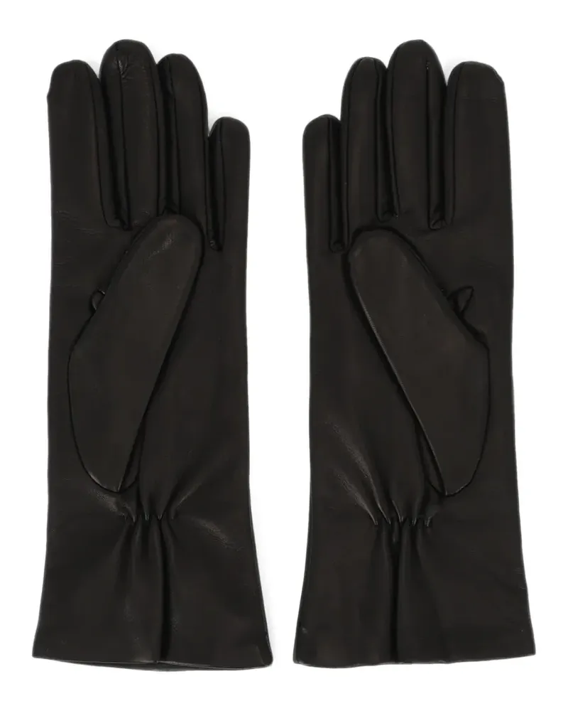 Orciani Nappa Flake leather gloves - Schwarz Schwarz