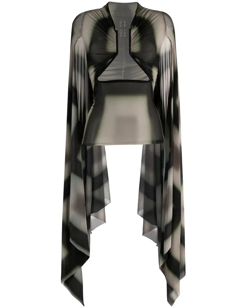Rick Owens Semi-transparentes Oberteil - Schwarz Schwarz