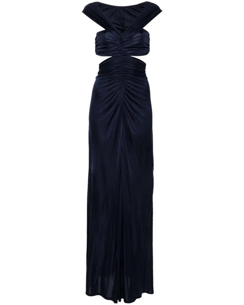 ATLEIN Maxikleid mit Cut-Out - Blau Blau