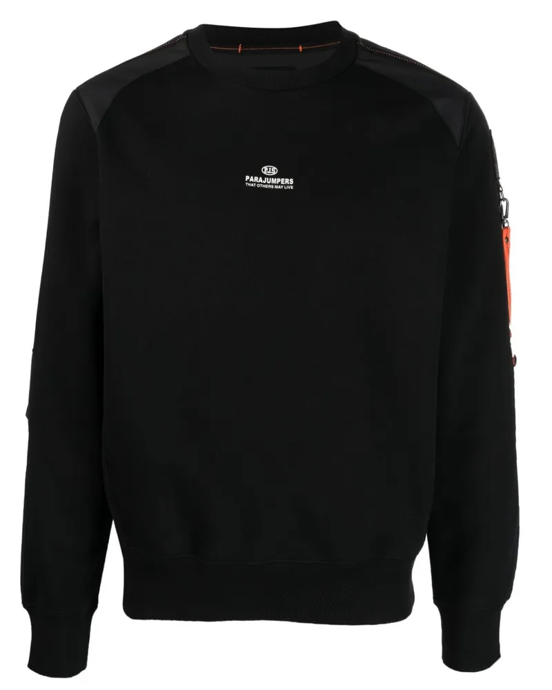 Parajumpers Sabre Sweatshirt mit Logo-Patch - Schwarz Schwarz