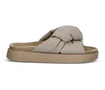 Oversized Knot sandals - Nude