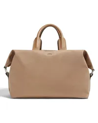 Ermenegildo Zegna Wildleder-Reisetasche mit Logo Nude