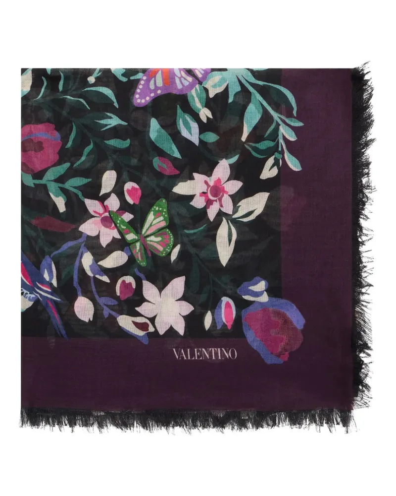 Valentino Garavani floral-print scarf - Violett Violett