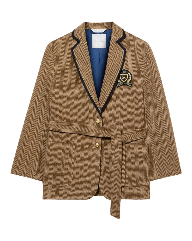 Brooks Brothers herringbone-pattern blazer - Braun Braun