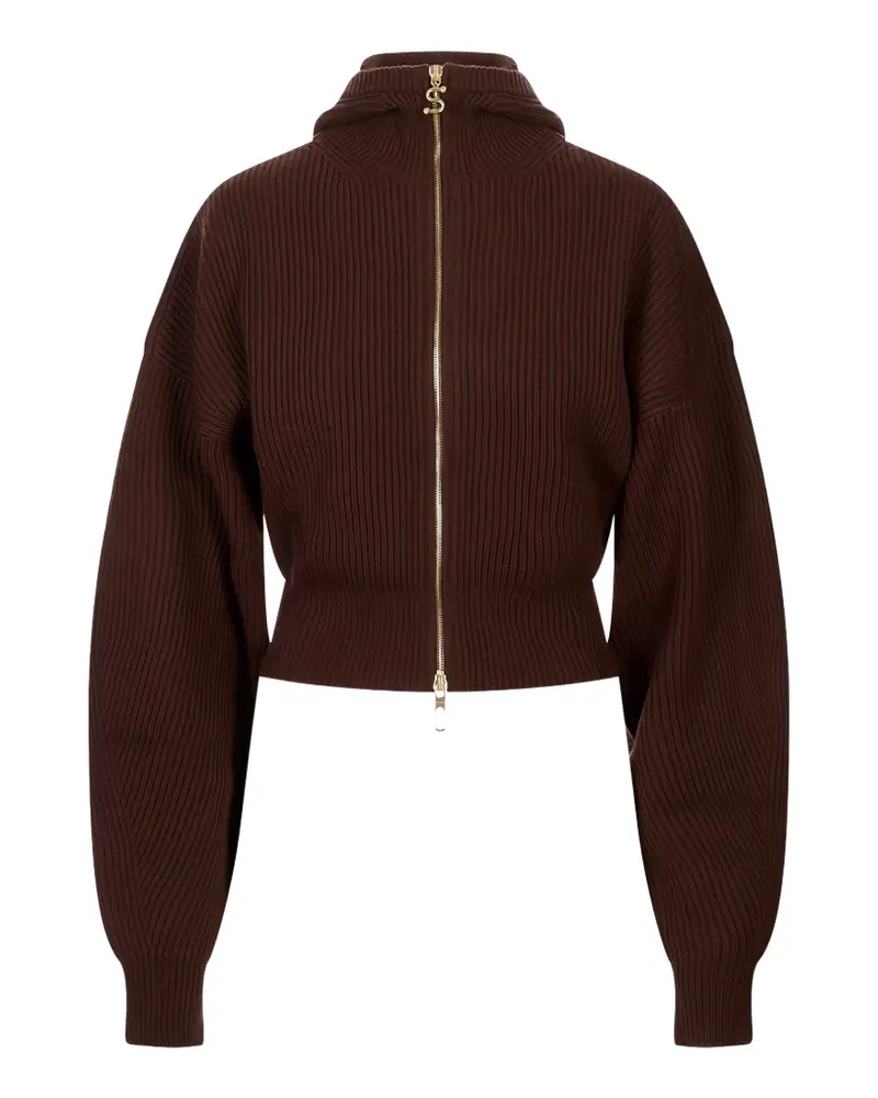 SPORTMAX Cardigan mit Kapuze - Braun Braun