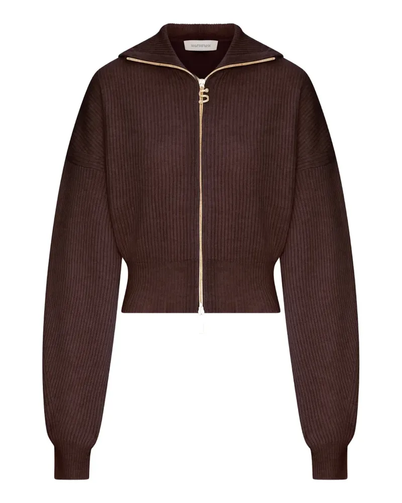 SPORTMAX Cardigan mit Kapuze - Braun Braun
