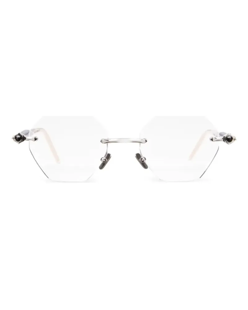KUBORAUM P54 Brille mit geometrischem Gestell - Silber Silber