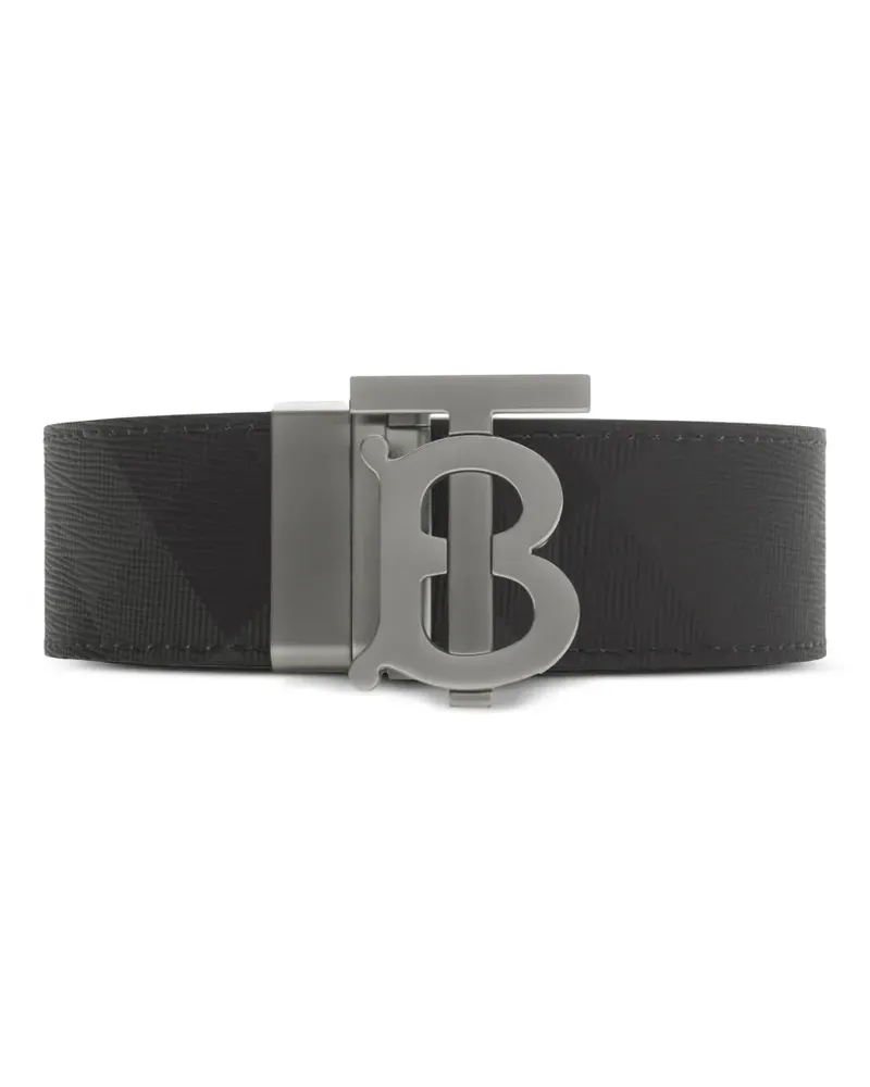 Burberry Wendbarer TB Gürtel mit Check - Schwarz Schwarz