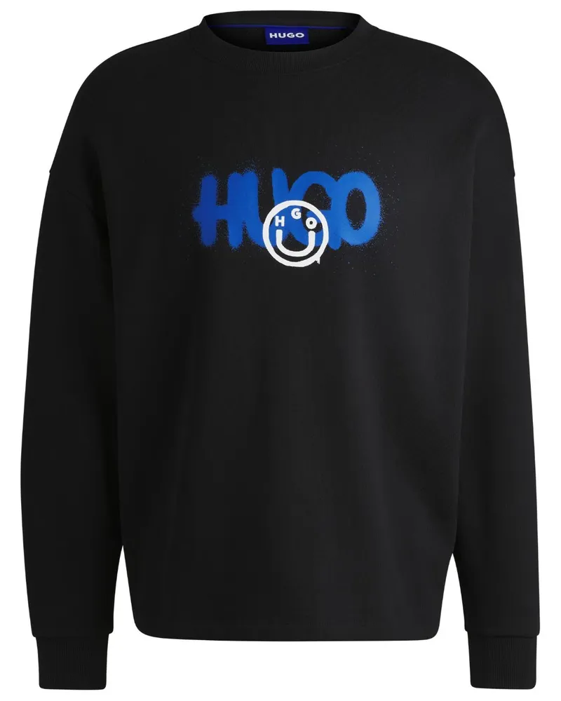 HUGO BOSS Sweatshirt mit Logo-Print - Schwarz Schwarz