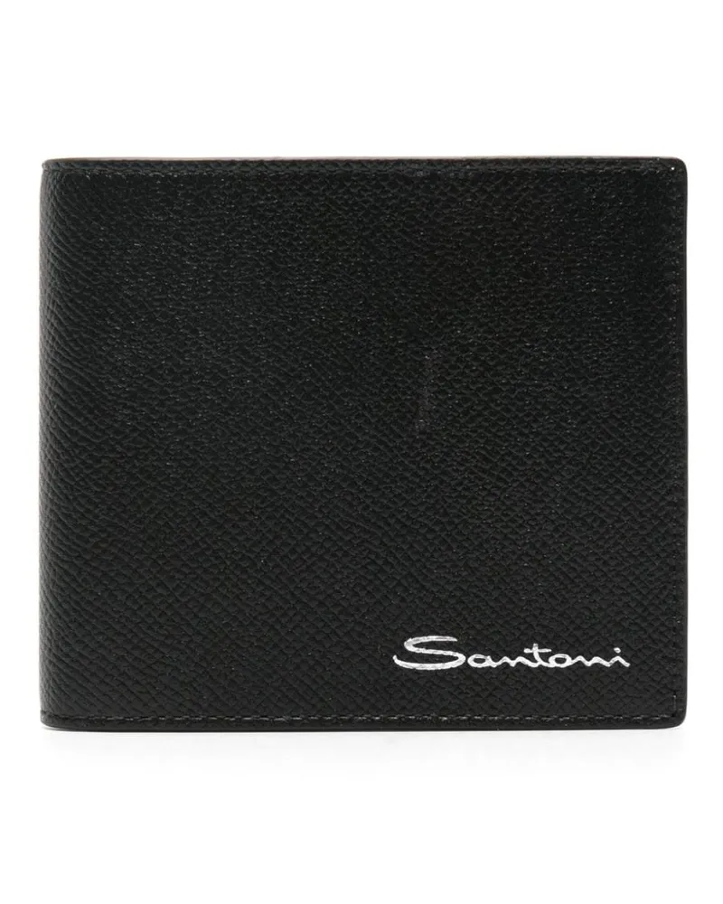 Santoni Portemonnaie mit Klappe - Schwarz Schwarz