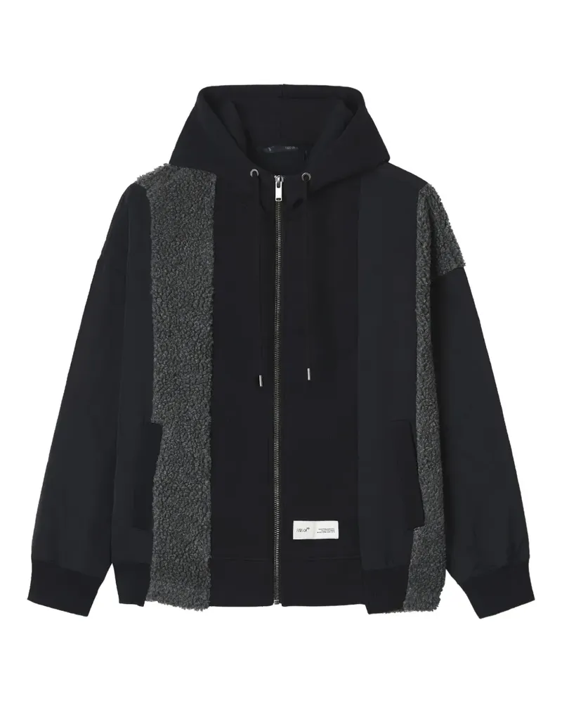 FIVE CM Kapuzenjacke mit Fleece-Einsatz - Schwarz Schwarz