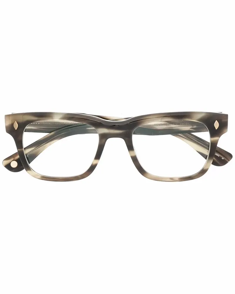 Garrett Leight Eckige Troubadour Brille - Braun Braun