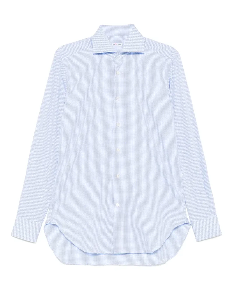 Kiton Hemd mit Vichy-Karo - Blau Blau