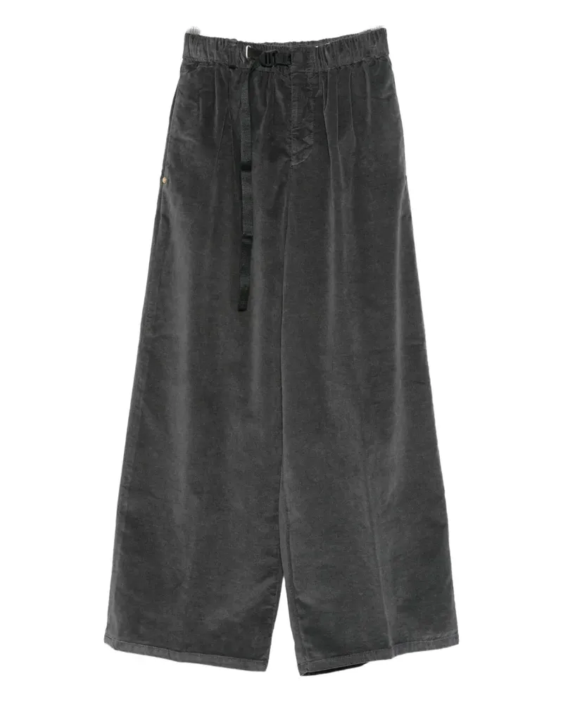 PLAN C Weite Hose mit Kordelzug - Grau Grau