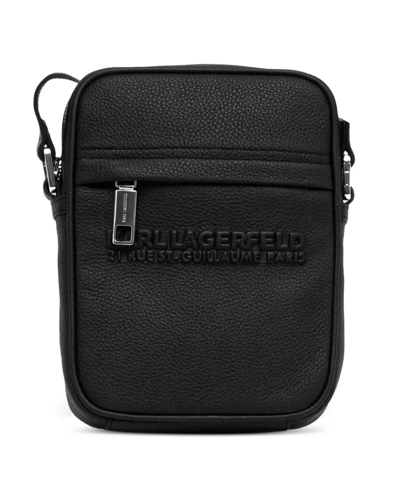 Karl Lagerfeld Kuriertasche mit Logo-Prägung - Schwarz Schwarz