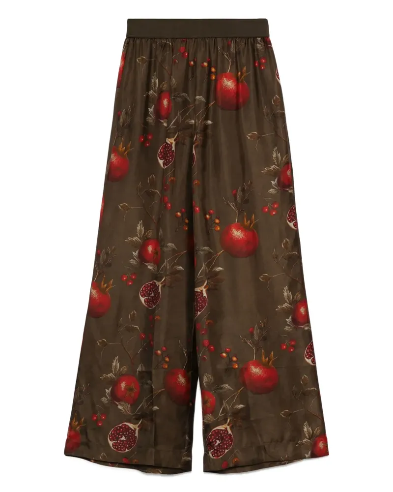 Uma Wang Hose mit Granatapfel-Print - Braun Braun