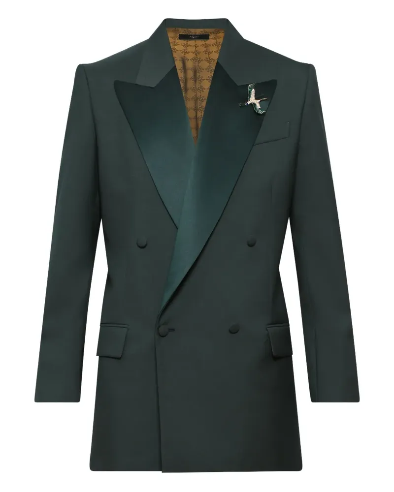 Amiri Sakko mit Revers aus Satin - Grün Grün