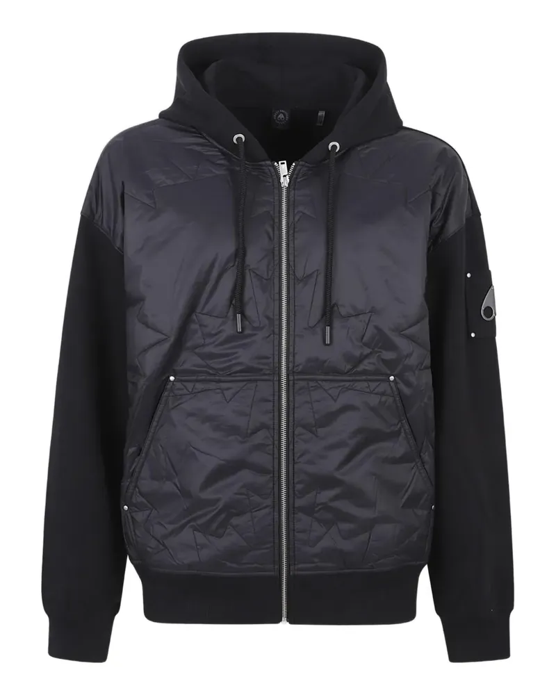 Moose Knuckles Ashby Hybrid quilted hoodie - Schwarz Schwarz