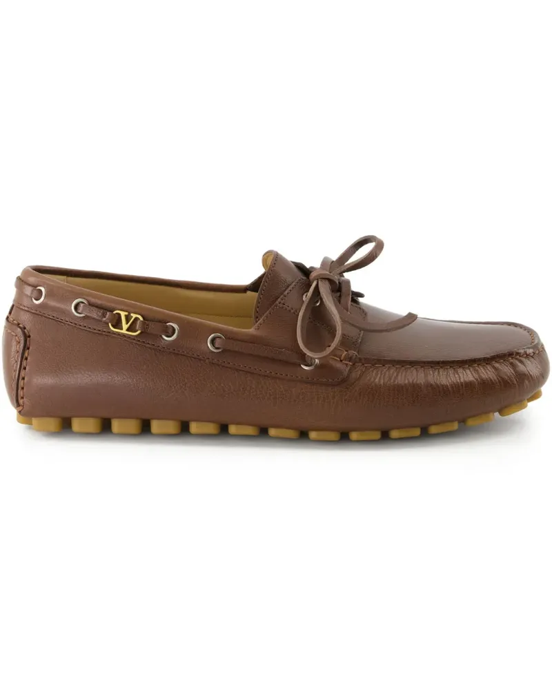 Valentino Garavani Driver Fastaway Loafer - Braun Braun