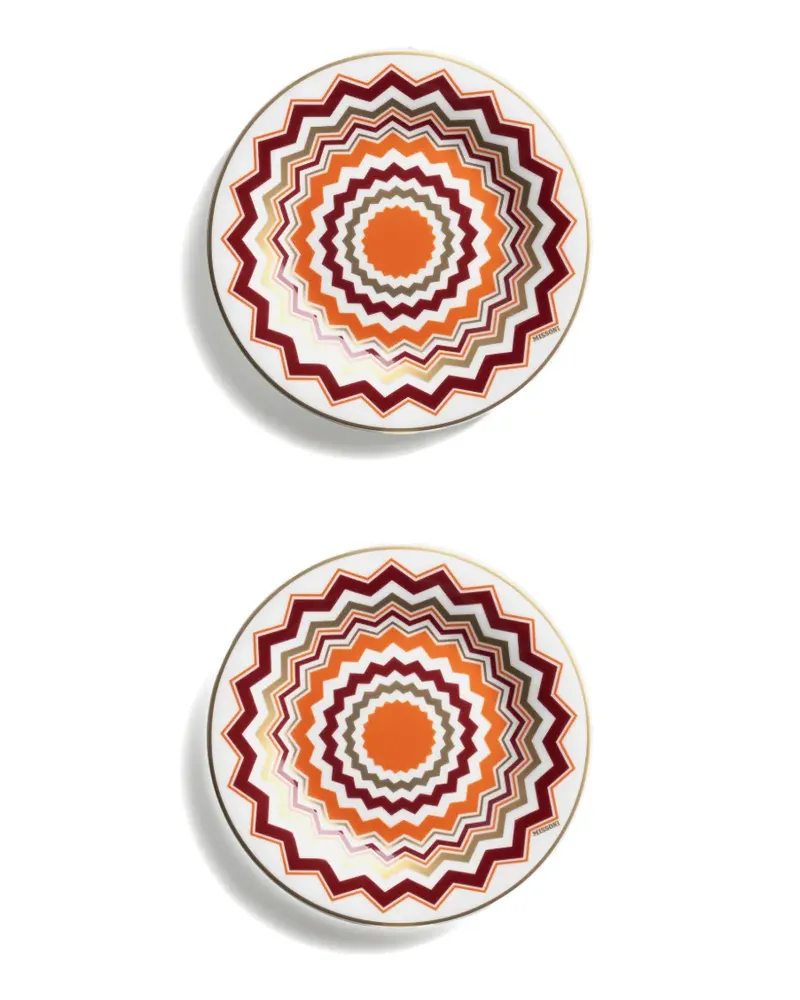 Missoni Home zigzag-print plate - Weiß Weiß
