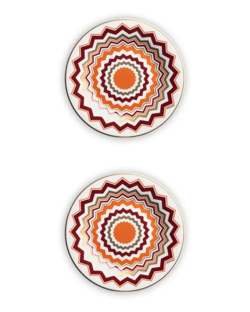 Missoni Home Teller mit Zickzackmuster - Weiß Weiß