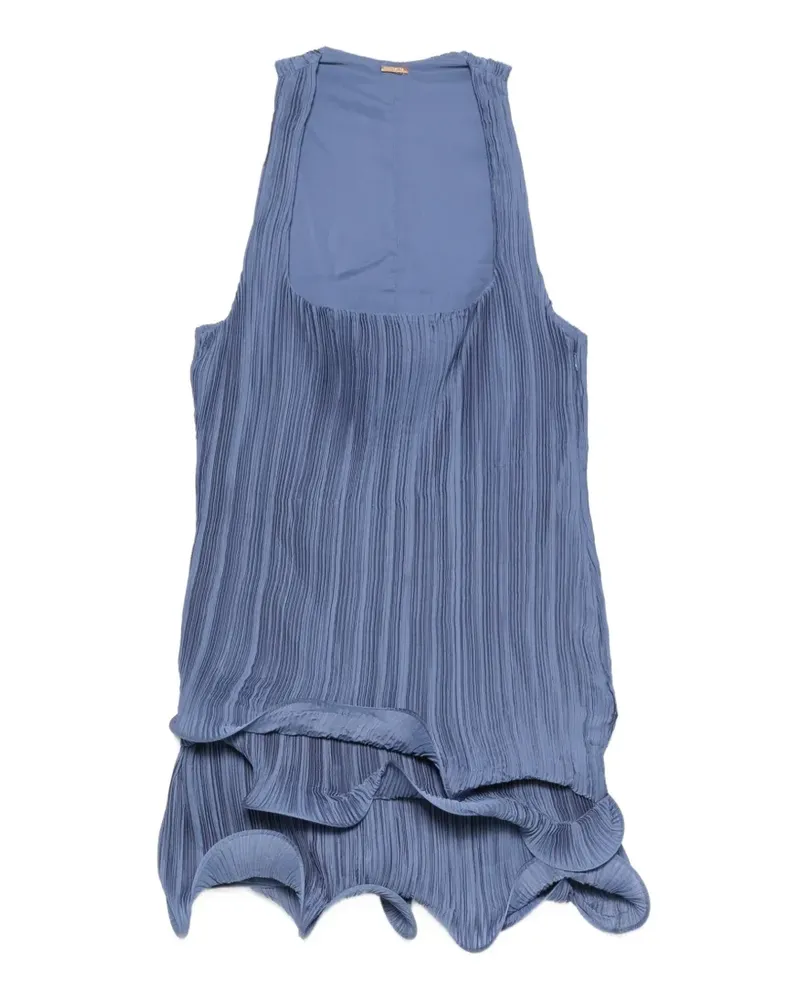 Cult Gaia Marsa plissé-effect ruffled mini dress - Blau Blau