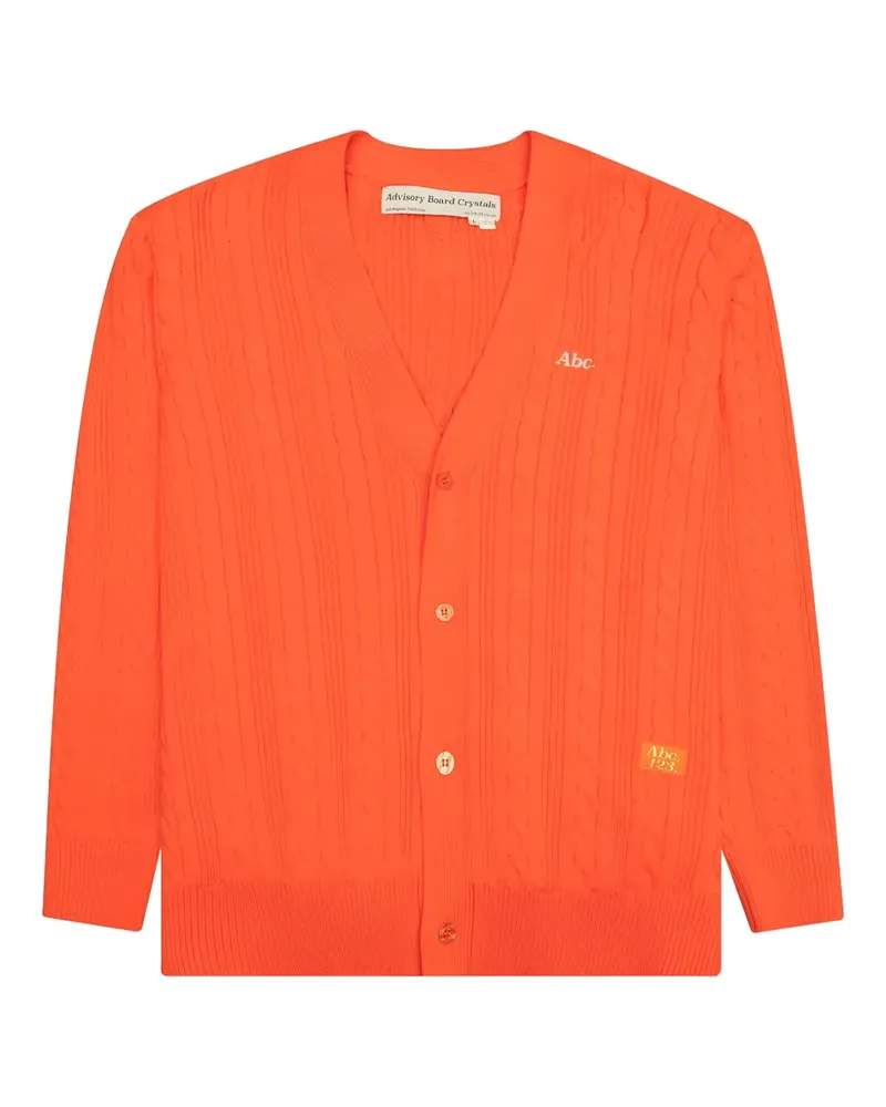 Abc. Cardigan mit Zopfmuster - Orange Orange