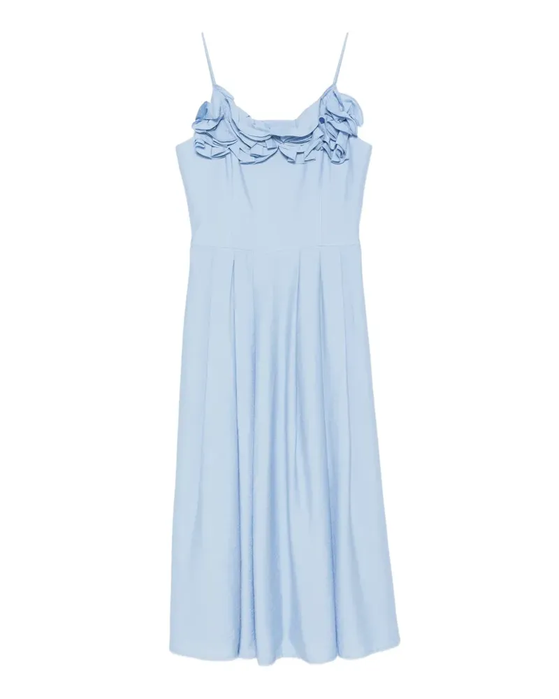 Stine Goya ruffled spaghetti-strap dress - Blau Blau