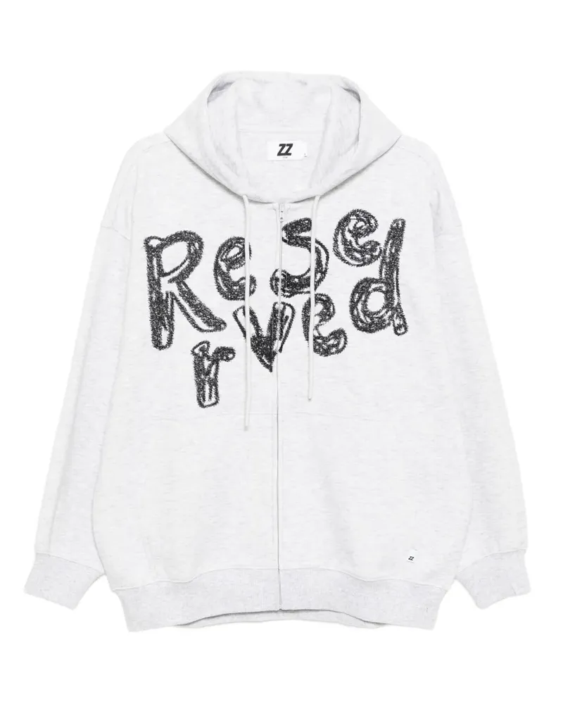 Izzue Hoodie mit Stickerei - Grau Grau