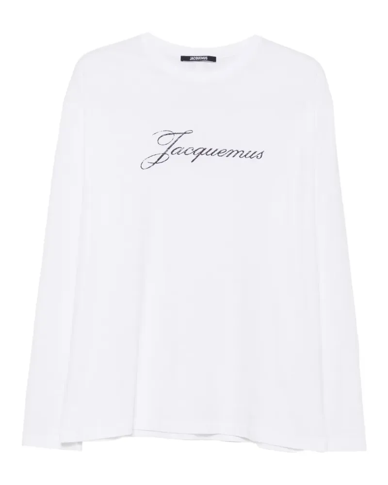 Jacquemus Langarmshirt mit Logo-Print - Weiß Weiß