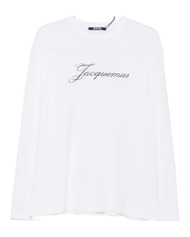 Jacquemus Langarmshirt mit Logo-Print - Weiß Weiß
