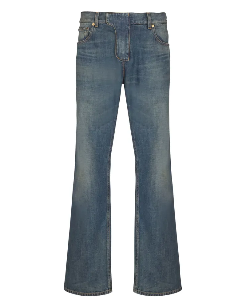 Balmain Straight-Leg-Jeans mit ausgewaschenem Effekt - Blau Blau