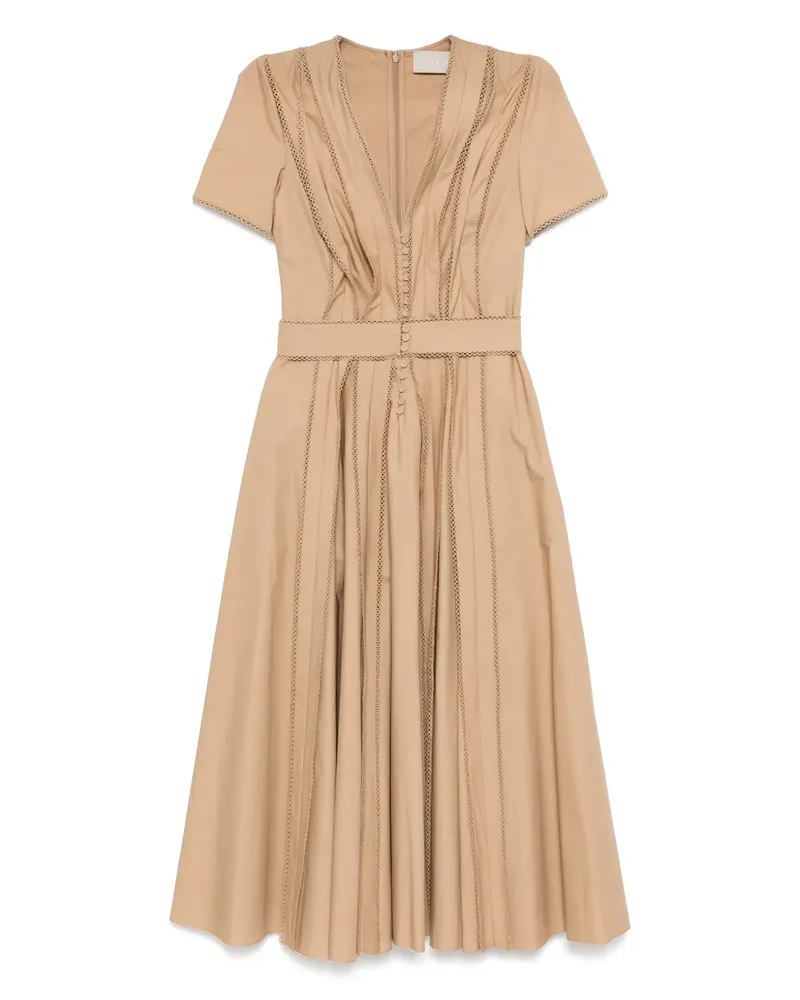Elie Saab Popeline-Minikleid - Braun Braun