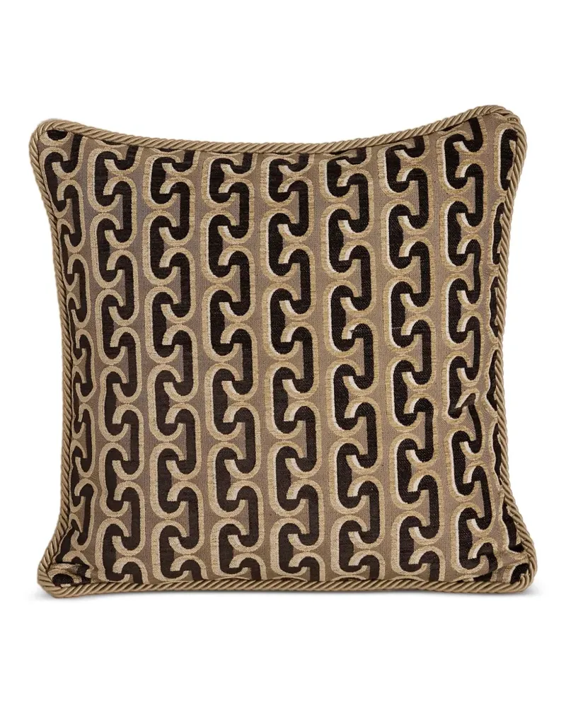 Soho Home Eckiges Budleigh Kissen mit geometrischem Muster - Nude Nude