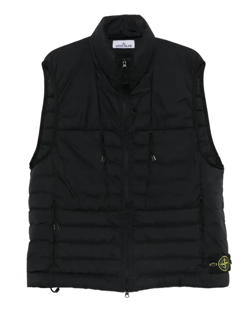 Stone Island quilted logo-patch gilet - Blau Blau