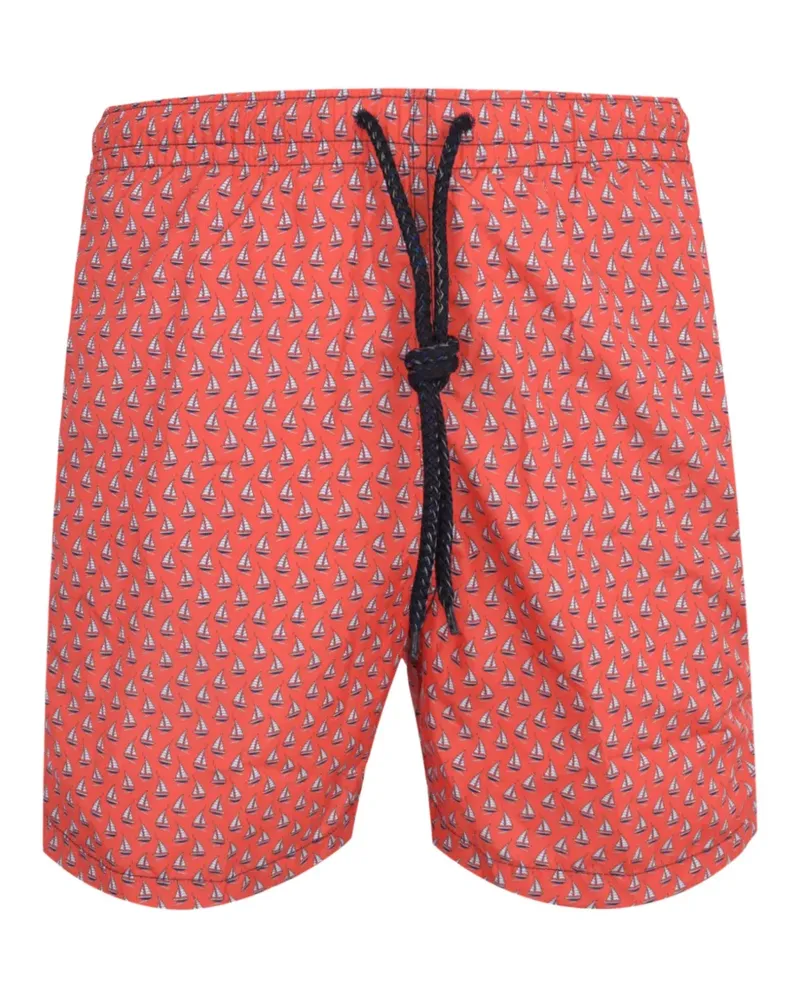Drumohr  sailboat-print shorts - Rot Rot