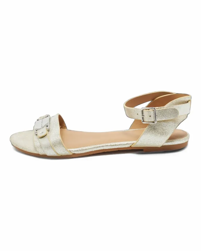 Marc Jacobs Sandalen mit geprägtem Knöchelriemen - Silber Silber
