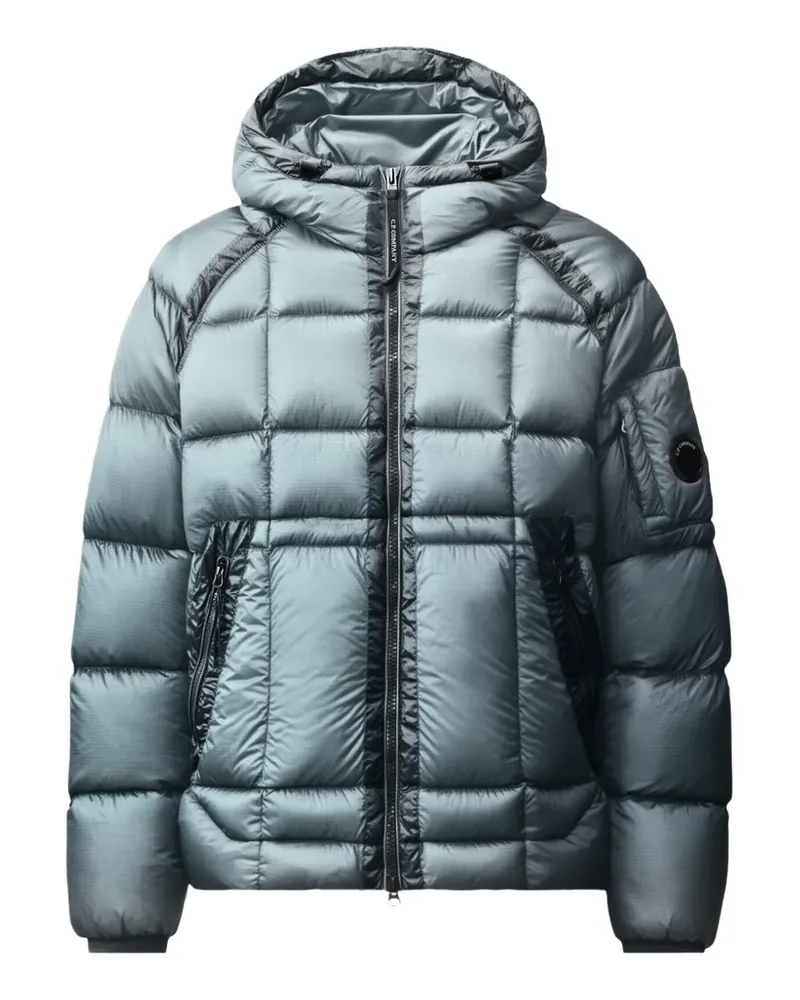 C.P. Company Gesteppte Jacke mit Linsen-Detail - Blau Blau