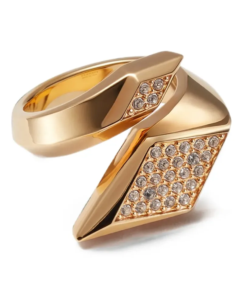 Versace Blade Ring mit Kristallen - Gold Gold