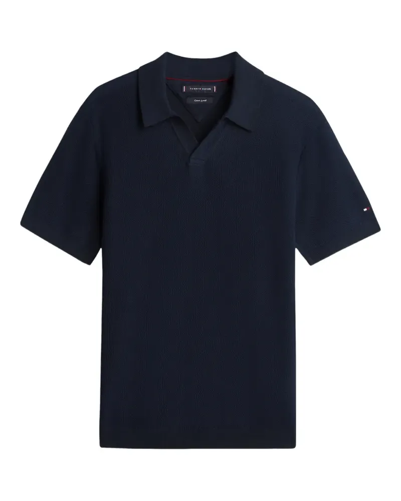 Tommy Hilfiger honeycomb-knit T-shirt - Blau Blau