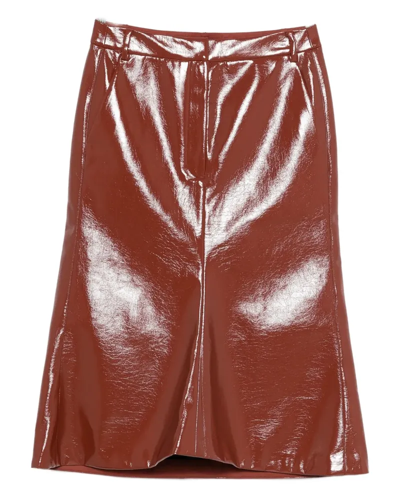 tibi Midirock in A-Linie - Braun Braun