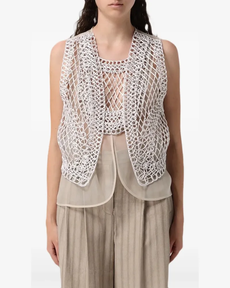 Emporio Armani Asymmetrische Weste - Weiß Weiß