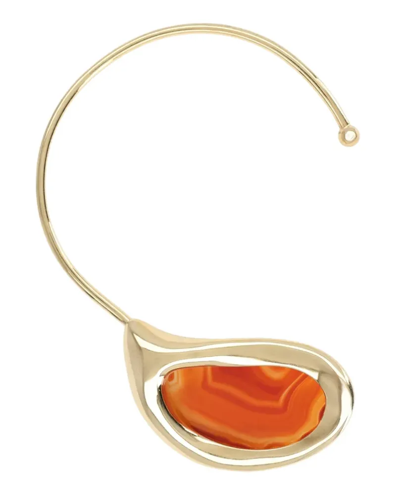 PANCONESI Dusk agate-pendant open necklace - Gold Gold