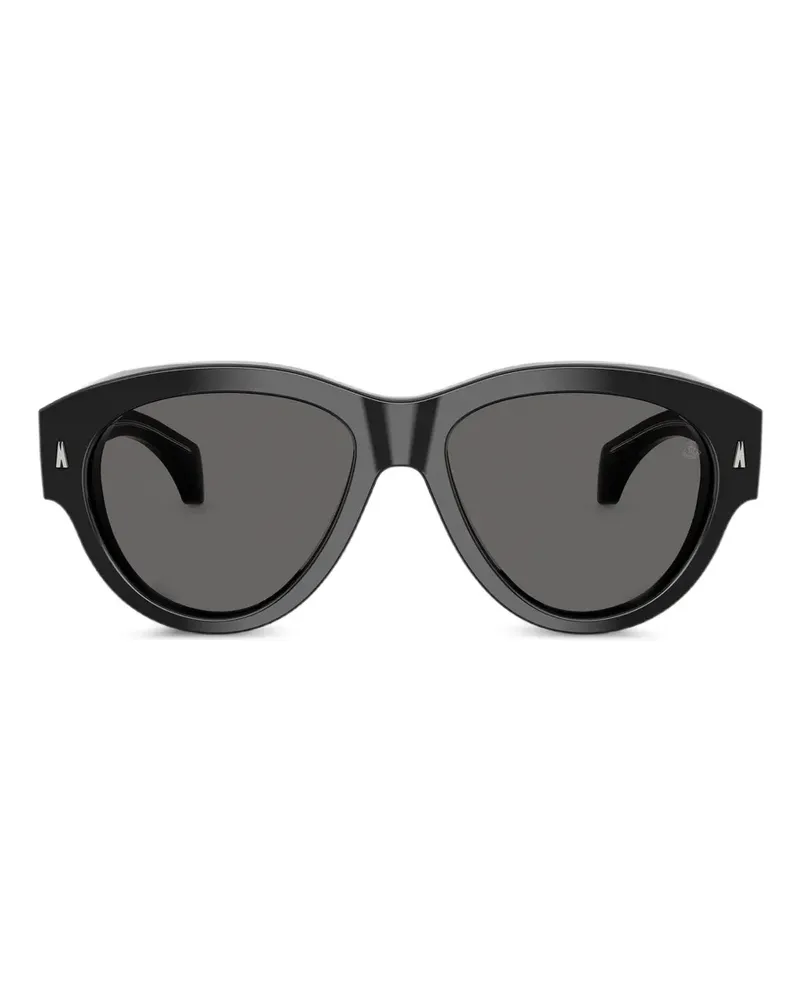 Moncler Chicane Sonnenbrille mit rundem Gestell - Schwarz Schwarz