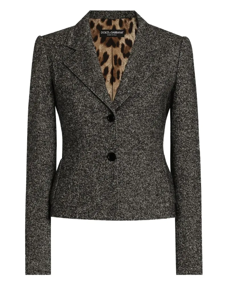 Dolce & Gabbana Melierte Jacke - Grau Grau