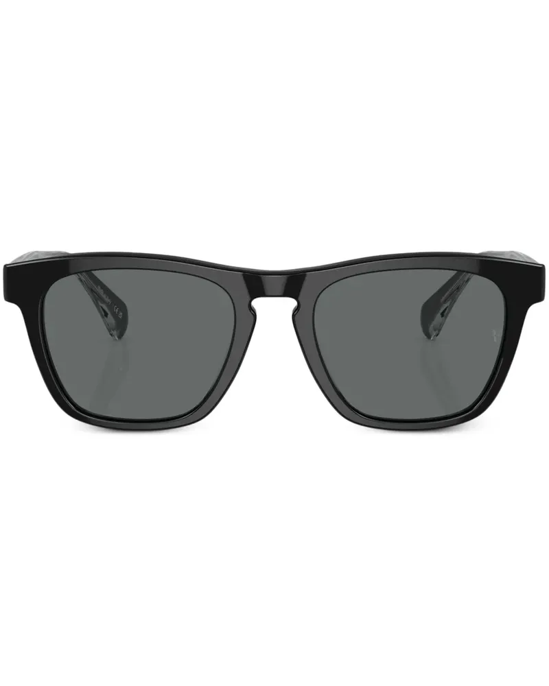 Oliver Peoples R-3 Sonnenbrille im Wayfarer-Design - Schwarz Schwarz