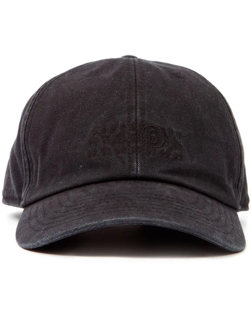 Maison Margiela Baseballkappe mit Nummern-Stickerei - Schwarz Schwarz